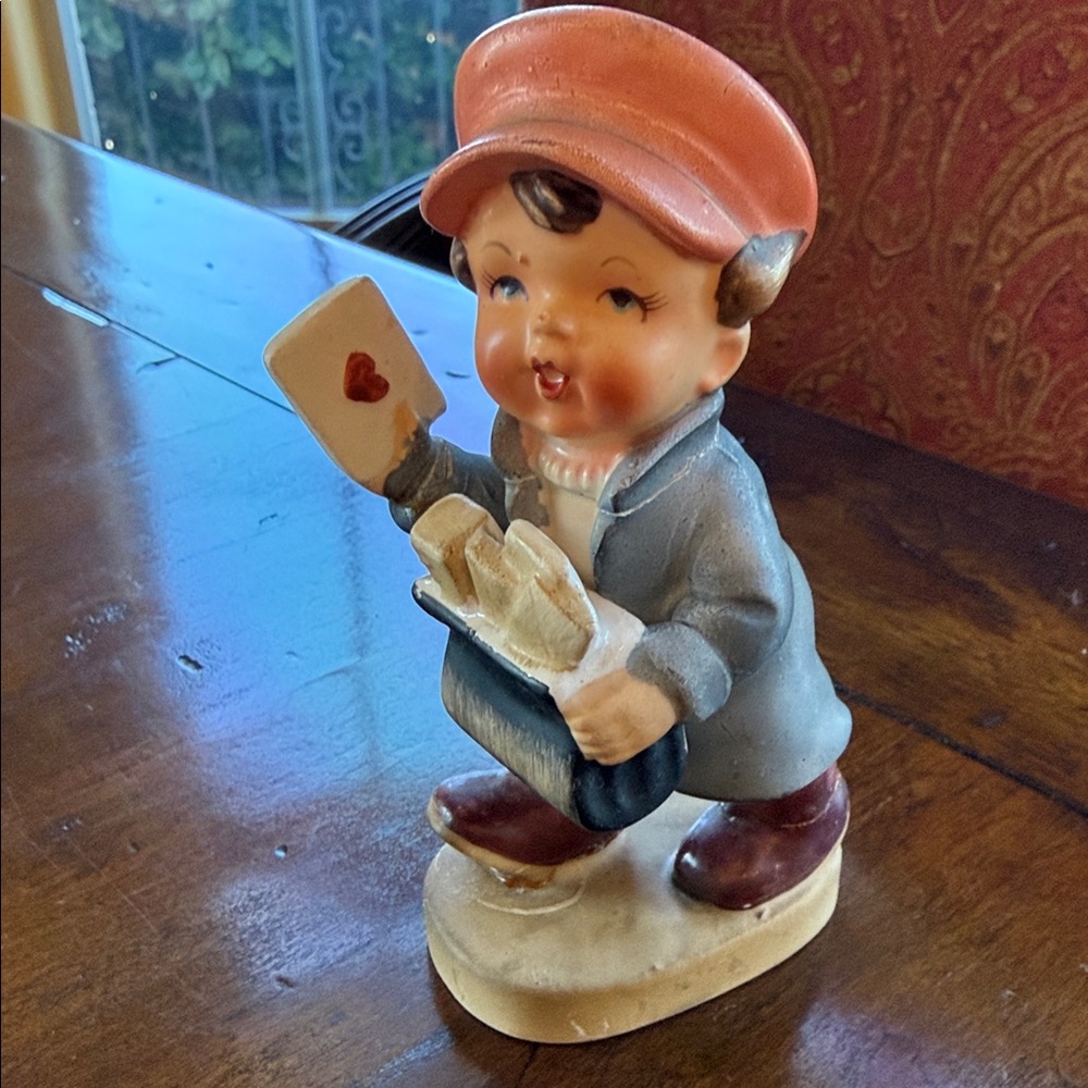 Vintage “My Post Man” #m6504Erich Stauffer Designer Porcelain/Ceramic Figurine